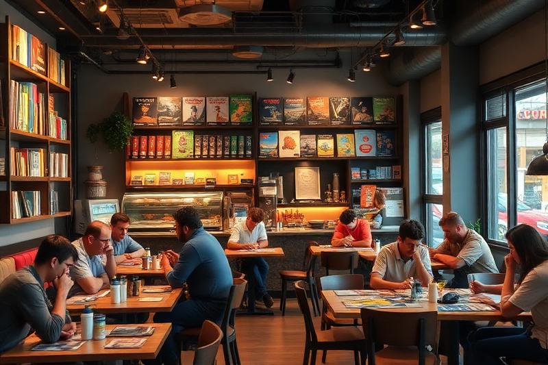 Fun first date board game cafe in Seattle - Mox Boarding House with over 500 games