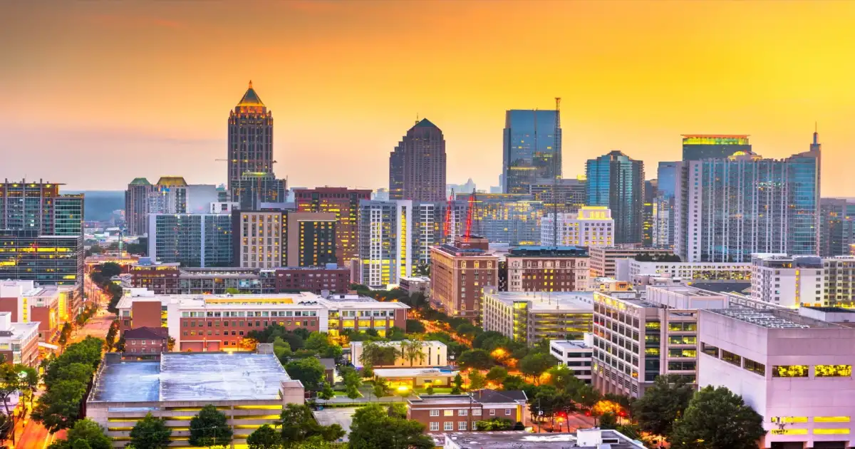Romantic couple enjoying beltline adventures in Atlanta - perfect date planning destination with stunning city views and intimate atmosphere