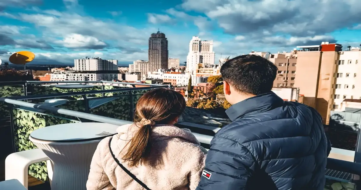Romantic couple enjoying food paradise in Portland - perfect date planning destination with stunning city views and intimate atmosphere