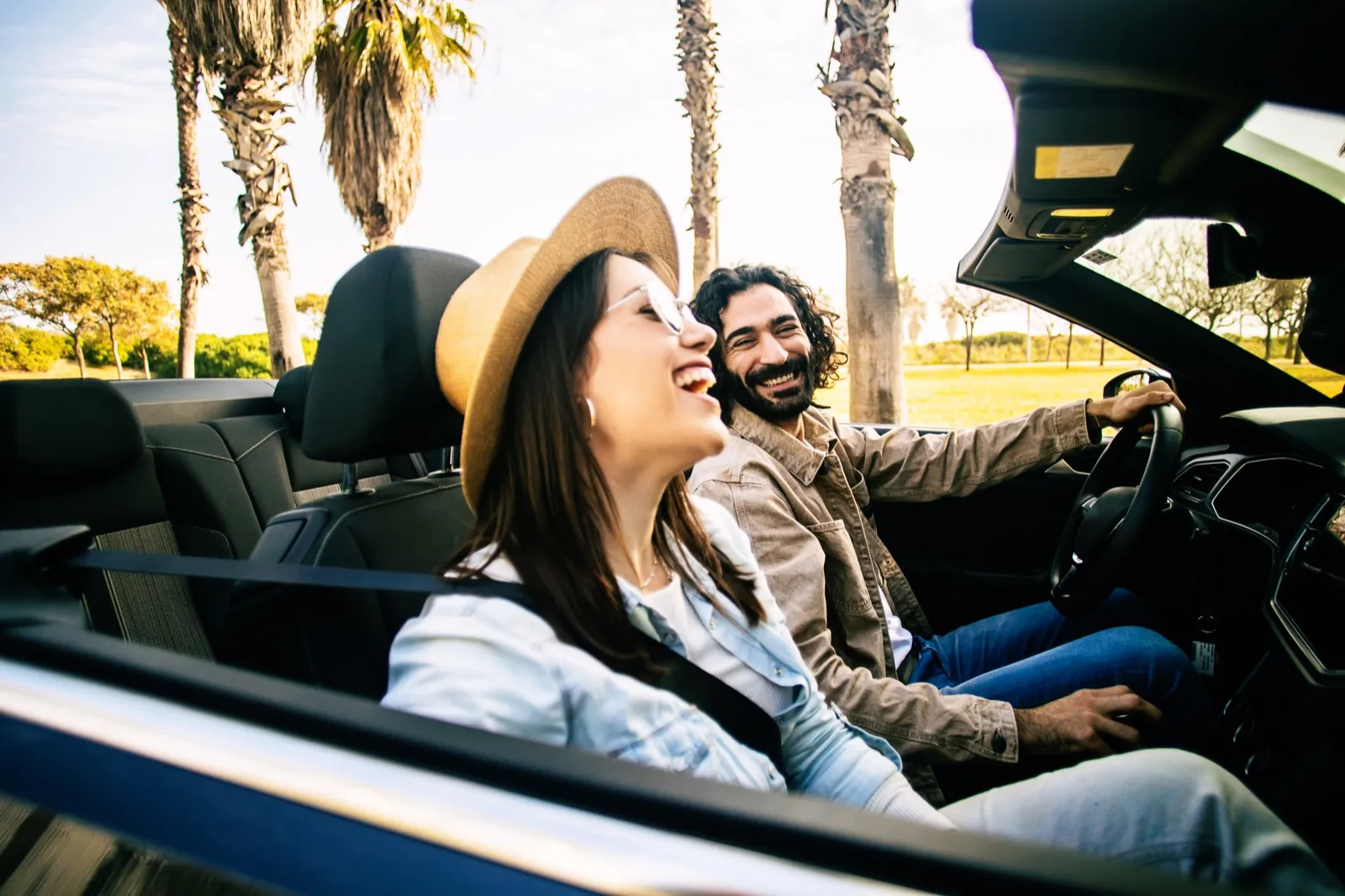 Couple on anniversary road trip - weekend getaway date idea