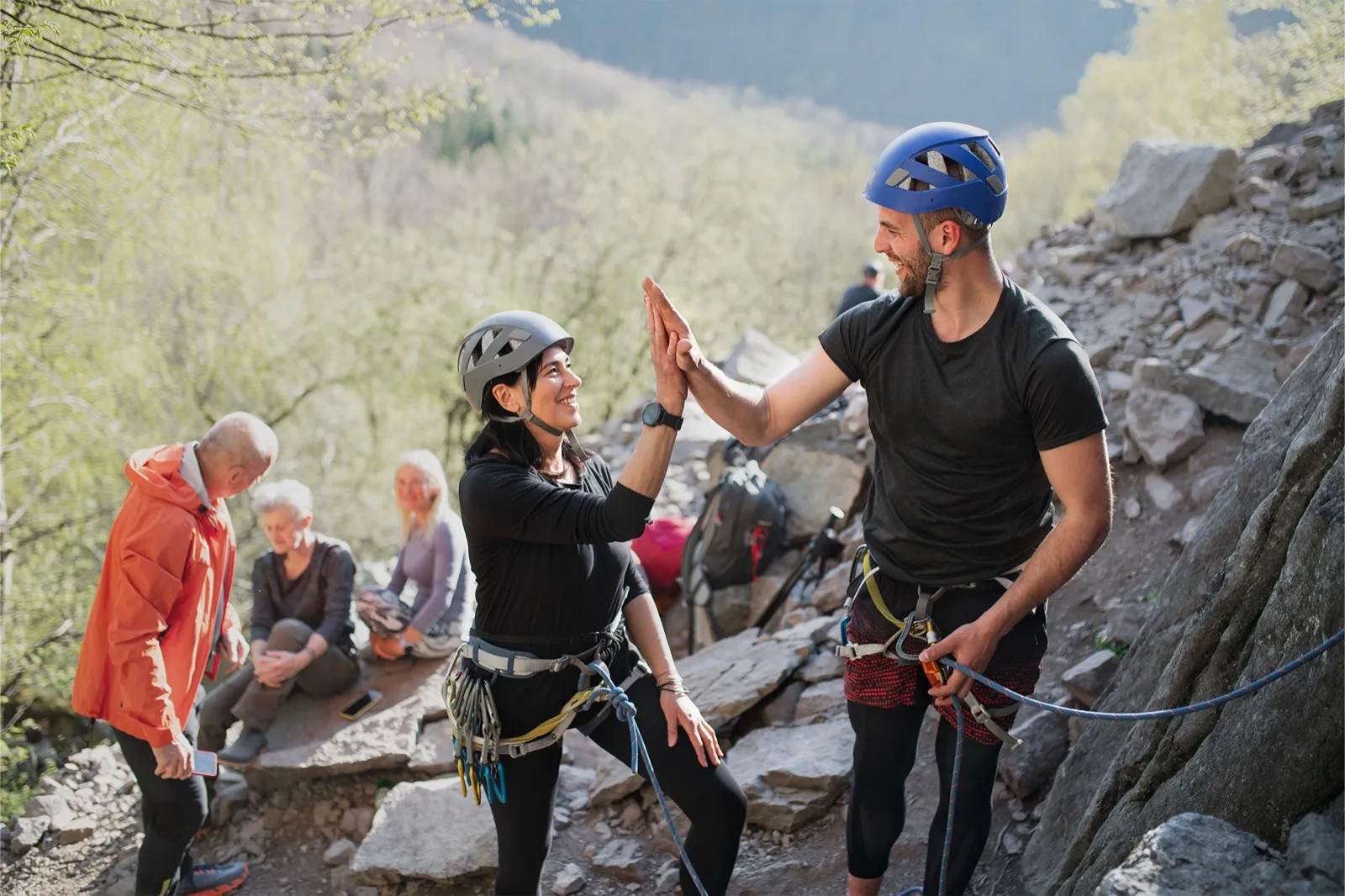 Outdoor rock climbing on real cliffs Seattle area adventure date