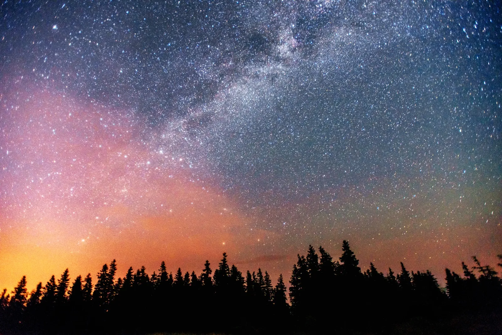 Starry night sky for stargazing